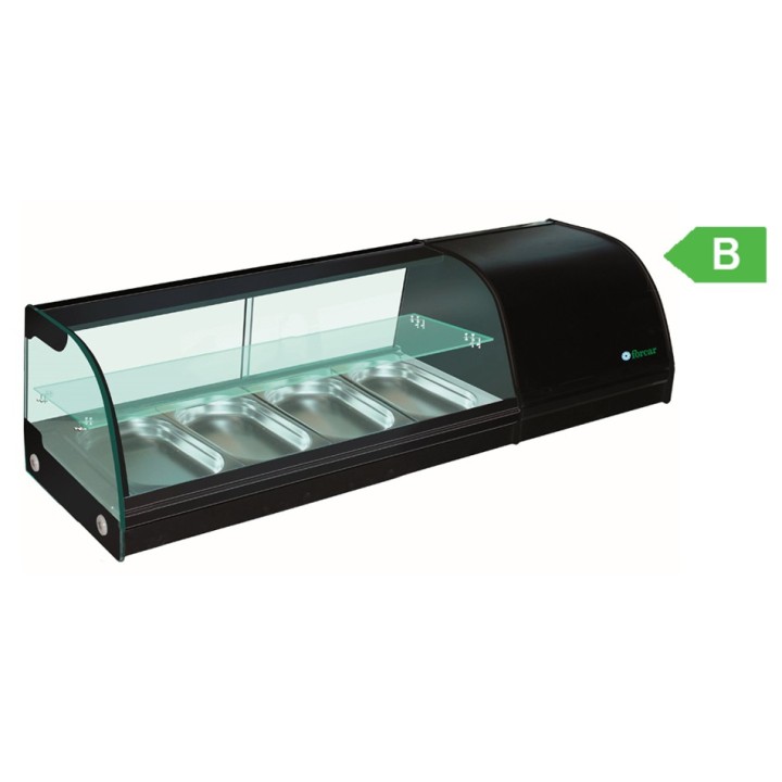 TAPAS VITRINE 4 x GN 1/3, L 1200 MM FTAPAS-4 FORCAR