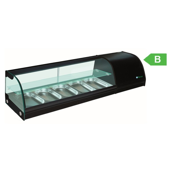 TAPAS VITRINE 5 x GN 1/3, L 1500 MM FTAPAS-5 FORCAR