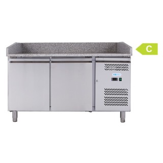 FRIGO TABLE PIZZA - 2 PORTES - PROFONDEUR 800 MM VMPT17 FORCOLD