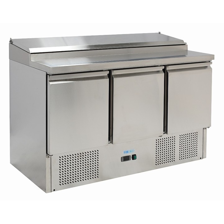 FRIGO SALADETTE, 3 PORTES, AVEC STRUCTURE 8 X GN 1/6 FMET1003EN FORCOLD