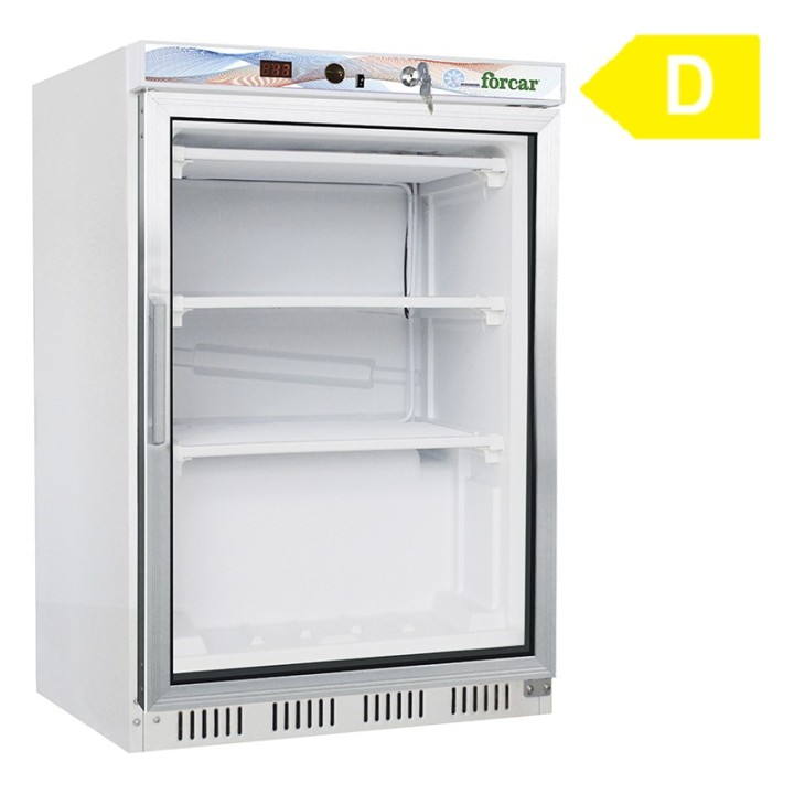 ARMOIRE DE CONGELATION BLANCHE VITREE, 130 L FKICN20V* FORCAR