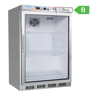 ARMOIRE FRIGORIFIQUE INOX VITREE, 130 L FKICPRX20V* FORCAR