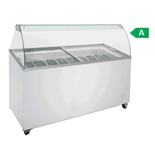 COMPTOIR VITRINE ICE-CREAM, VITRES BOMBEES, 8 x 5 L GICE08 ETERNA