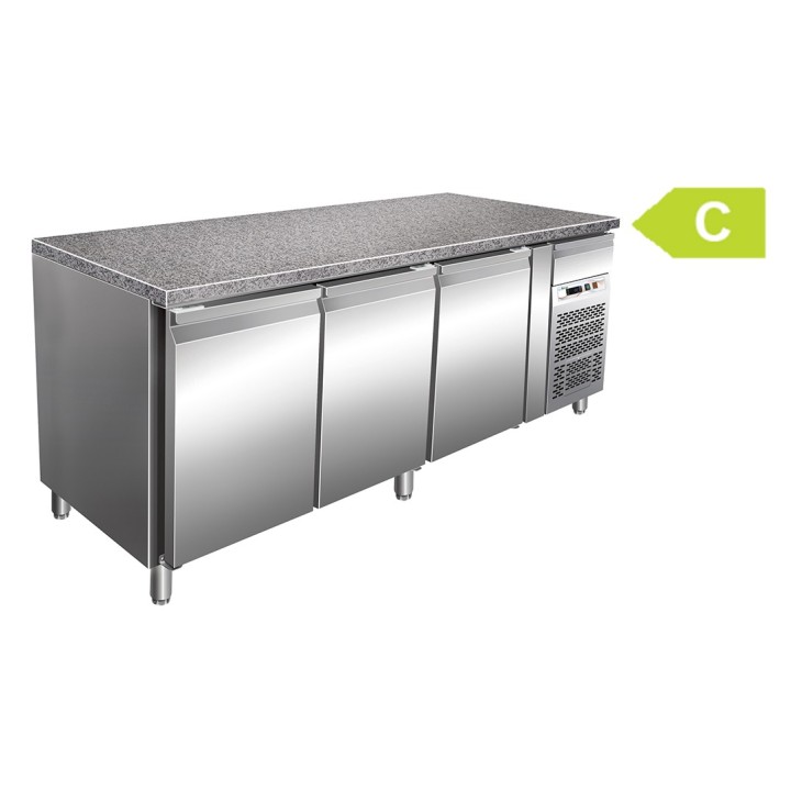 FRIGO TAFEL POSITIEF MET GRANIT - 3 DEUR - DIEPTE 800 MM KCH83GRA FORCAR