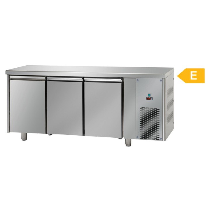 FRIGO TABLE NEGATIF - 3 PORTES - PROFONDEUR 700 MM FTAB7003BT TECNODOM