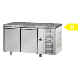 FRIGO TAFEL POSITIEF MET GRANIET - 2 DEUR - DIEPTE 800 MM KTAB8002GRA TECNODOM