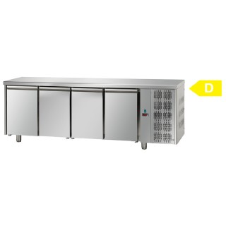 FRIGO TABLE POSITIF - 4 PORTES - PROFONDEUR 800 MM KTAB8004 TECNODOM
