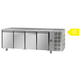 FRIGO TAFEL POSITIEF MET GRANIET - 4 DEUR - DIEPTE 800 MM KTAB8004GRA TECNODOM