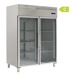 ARMOIRE FRIGORIFIQUE, 2 PORTES VITREES, GN 2/1, 1300 L FCH1300TNV FORCOLD
