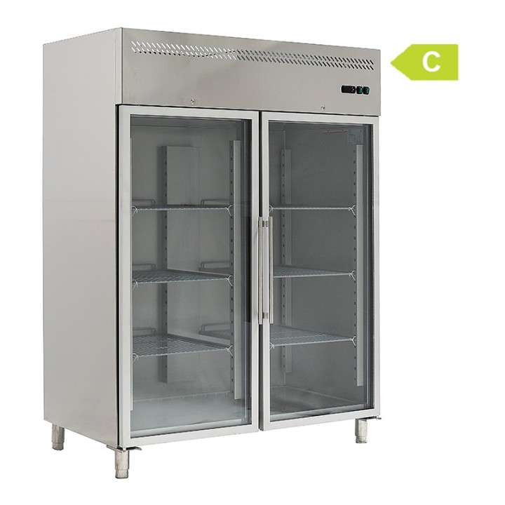 ARMOIRE FRIGORIFIQUE, 2 PORTES VITREES, GN 2/1, 1300 L FCH1300TNV FORCOLD