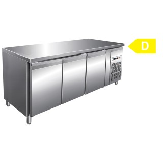 FRIGO TAFEL NEGATIEF - 3 DEUR - DIEPTE 700 MM FCHP73BT FORCAR