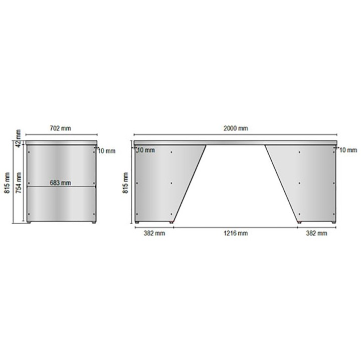 TABLE ANATOMIQUE POUR AUTOPSIE HMTAVET MEDDOM