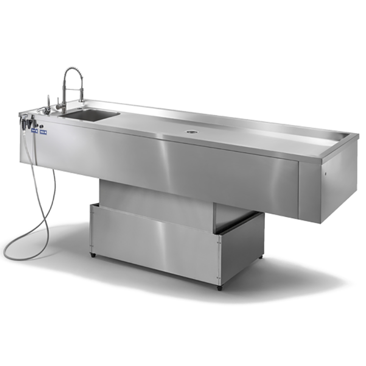 TABLE ANATOMIQUE POUR AUTOPSIE MOTORISE - REGLABLE EN HAUTEUR HMTALUX MEDDOM