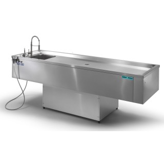 ANATOMISCHE TAFEL VOOR AUTOPSIE GEMOTORISSERD - REGELBAAR IN HOOGTE HMTALUX MEDDOM