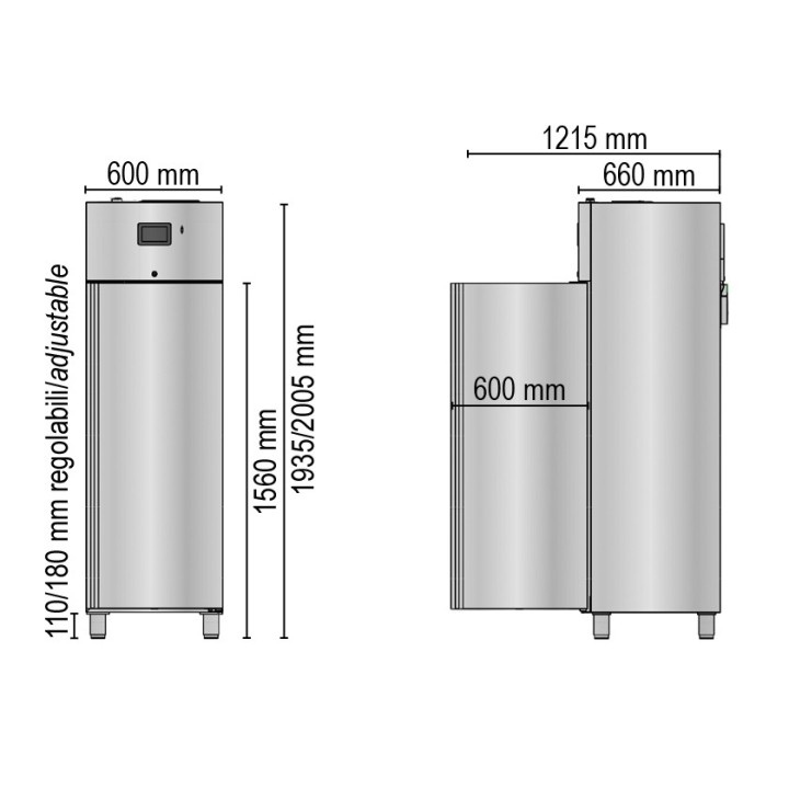 MEDISCHE VRIESKAST, 1 DEUR, 350 L HGN0400BTN MEDDOM