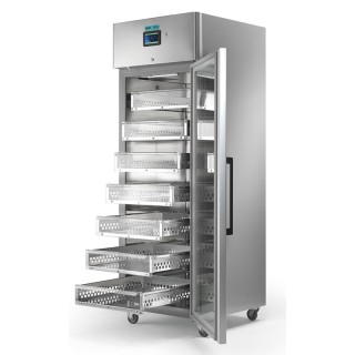 MEDISCHE KOELKAST, 1 GLASDEUR, 600 L, MET 7 SCHUIVEN HGN0700TNVT MEDDOM