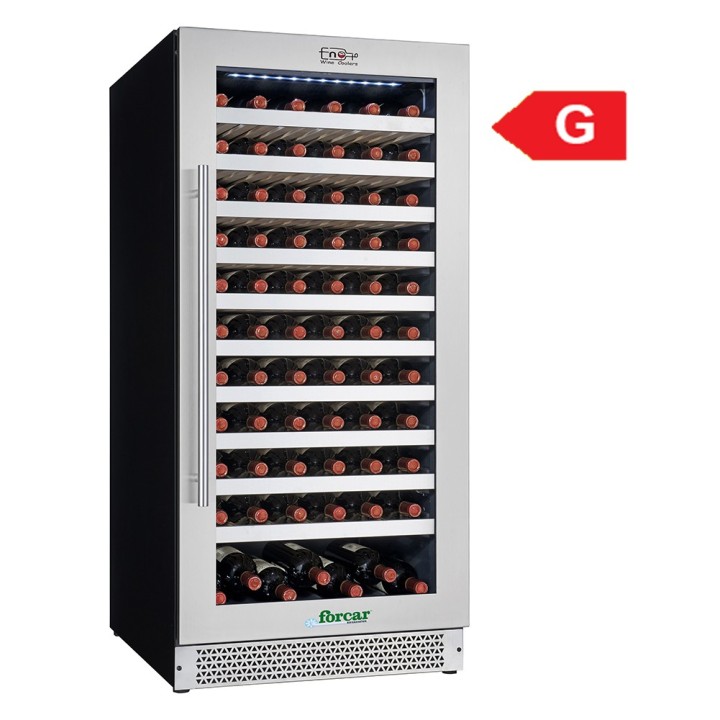 CAVE A VIN VITREE, 1 TEMPERATURE, CLAYETTES EN BOIS, 270 L FTG121WINE FORCAR