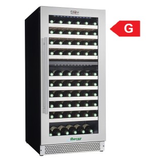 CAVE A VIN VITREE, 2 TEMPERATURES, CLAYETTES EN BOIS, 261 L FTG122WINE FORCAR
