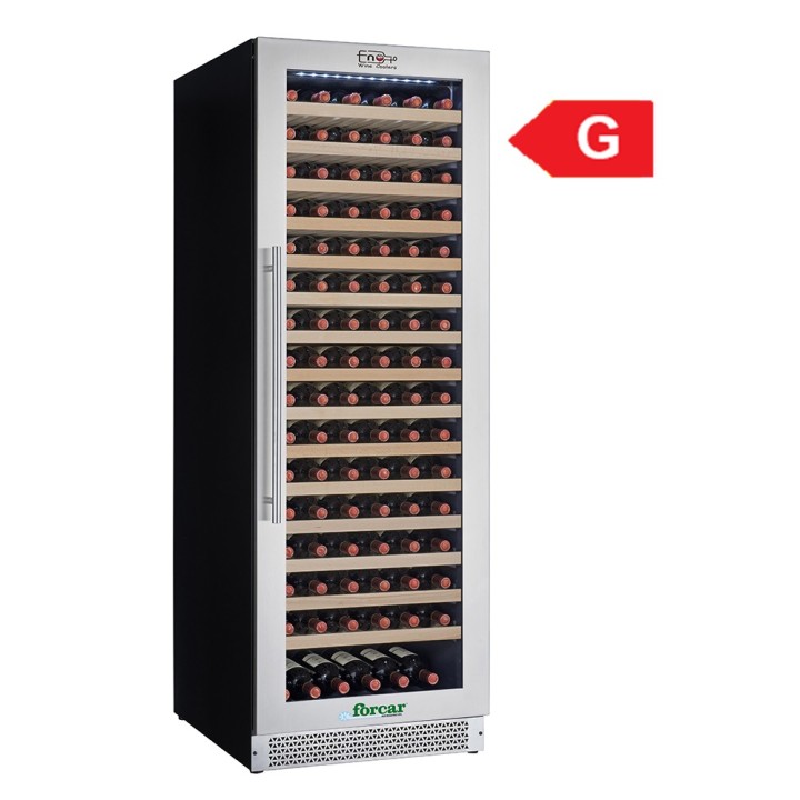 CAVE A VIN VITREE, 1 TEMPERATURE, CLAYETTES EN BOIS, 388 L FTG181WINE FORCAR