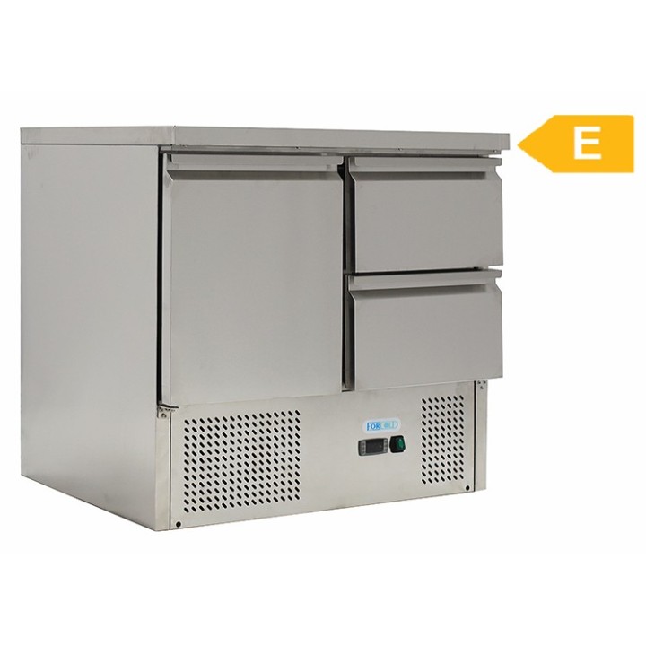 FRIGO SALADETTE, 1 DEUR EN 2 SCHUIVEN FMET1000T FORCOLD