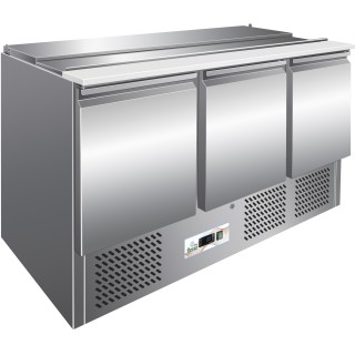 FRIGO SALADETTE, 3 DEUR, MET RVS DEKSEL FMETP1003C FORCAR