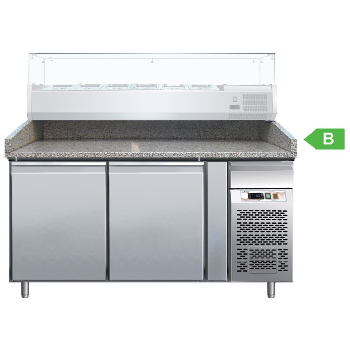 FRIGO TABLE PIZZA - 2 PORTES - PROFONDEUR 800 MM VMPTP17 FORCAR