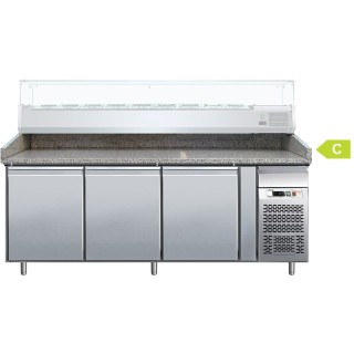 FRIGO PIZZA TAFEL - 3 DEUR - DIEPTE 800 MM VMPTP23 FORCAR