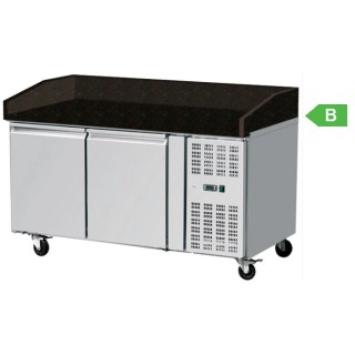 FRIGO TABLE PIZZA - 2 PORTES - PROFONDEUR 800 MM VMPT17B SKYRAINBOW