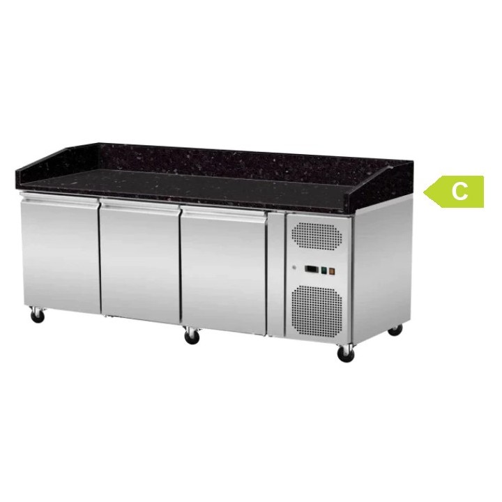 FRIGO PIZZA TAFEL - 3 DEUR - DIEPTE 800 MM VMPT23B SKYRAINBOW