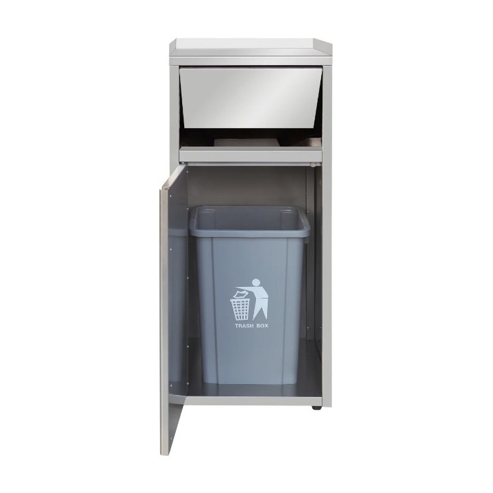 POUBELLE EN ACIER INOXYDABLE POUR RESTAURATION RAPIDE 60 L HCSNACKECO SKYRAINBOW