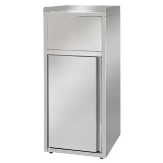 VUILNISBAK IN RVS VOOR FAST FOOD 60 L HCSNACKECO SKYRAINBOW