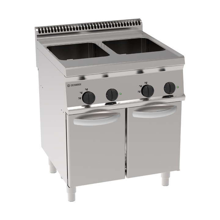 CUISEUR A PATES ELECTRIQUE 2 x 23 L SUR ARMOIRE FERMEE EEC870 TECNOINOX