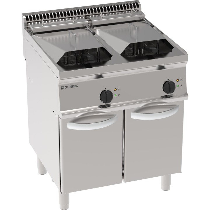 FRITEUSE ELECTRIQUE 2 x 14 L SUR ARMOIRE FERMEE EEF870 TECNOINOX