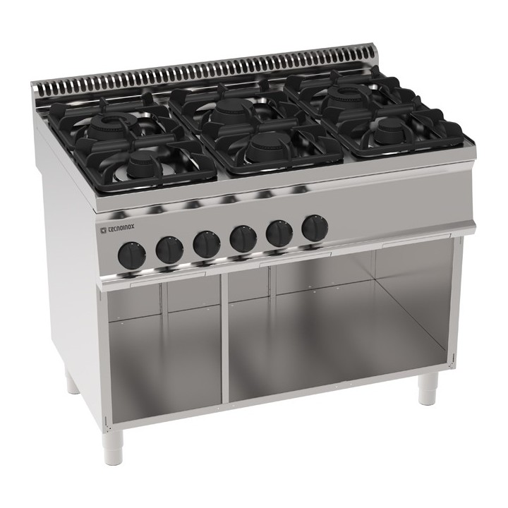 6 FEUX GAZ SUR ARMOIRE OUVERTE EG6SA70 TECNOINOX