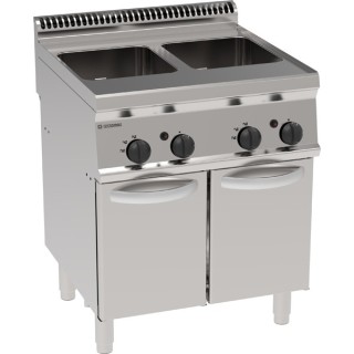 CUISEUR A PATES GAZ 2 x 23 L SUR ARMOIRE FERMEE EGC870 TECNOINOX