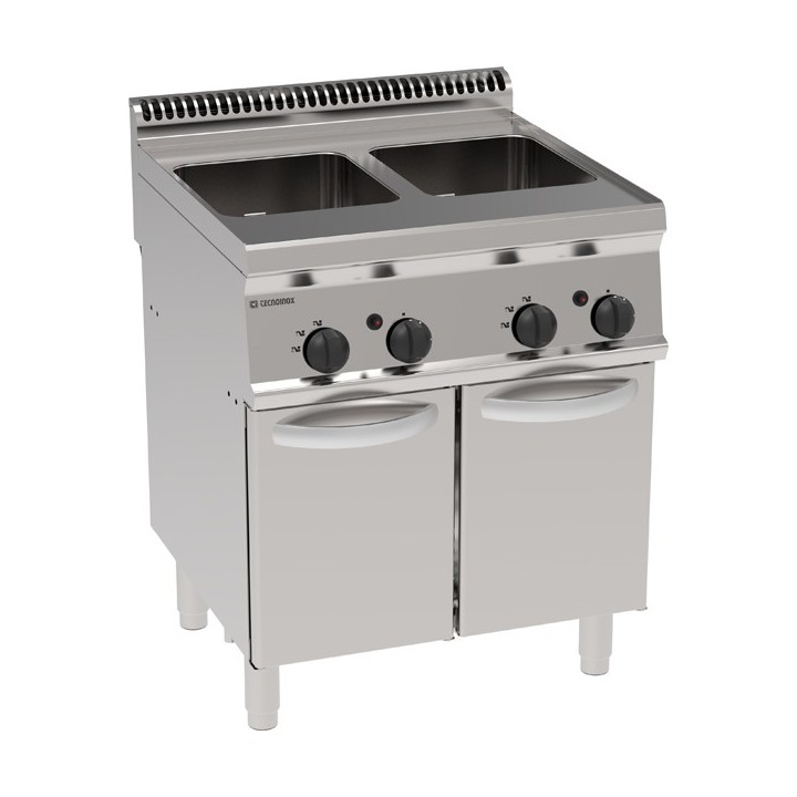 CUISEUR A PATES GAZ 2 x 23 L SUR ARMOIRE FERMEE EGC870 TECNOINOX