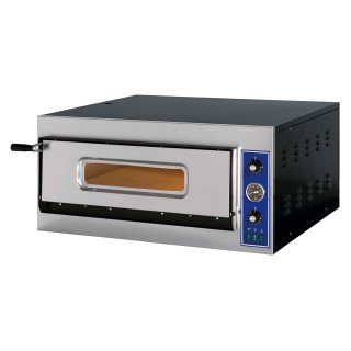 FOUR A PIZZA ELECTRIQUE PROFESSIONNEL, 1 X 4 PIZZA Ø 300 MM, COMMANDES MECANIQUES, TRIPHASE VE04START GGF