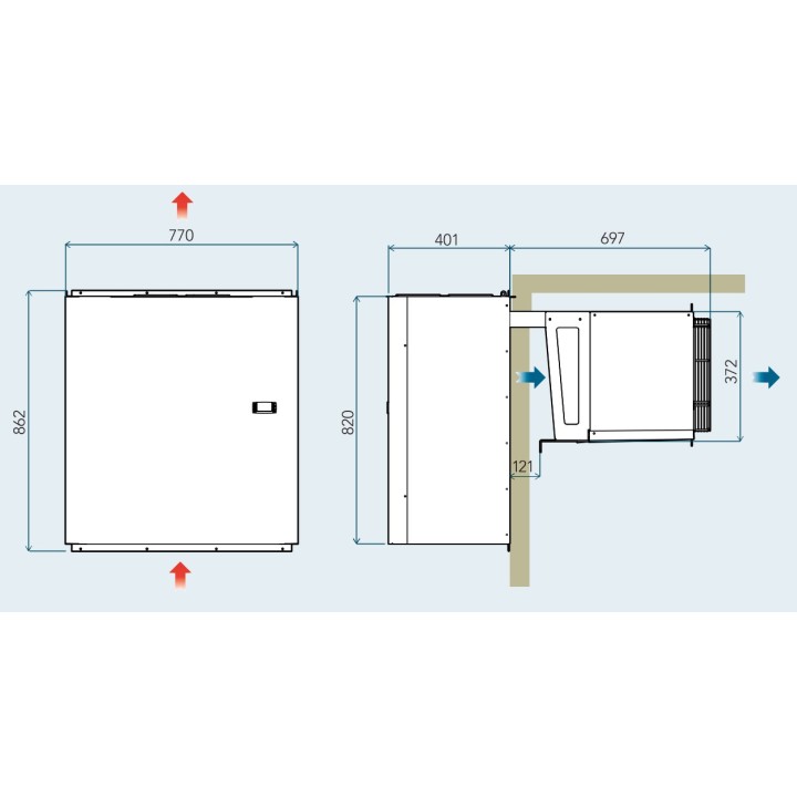 KOELGROEP MONOBLOC NEGATIEF, MAX 23,6 M³ FACB300 SICAF
