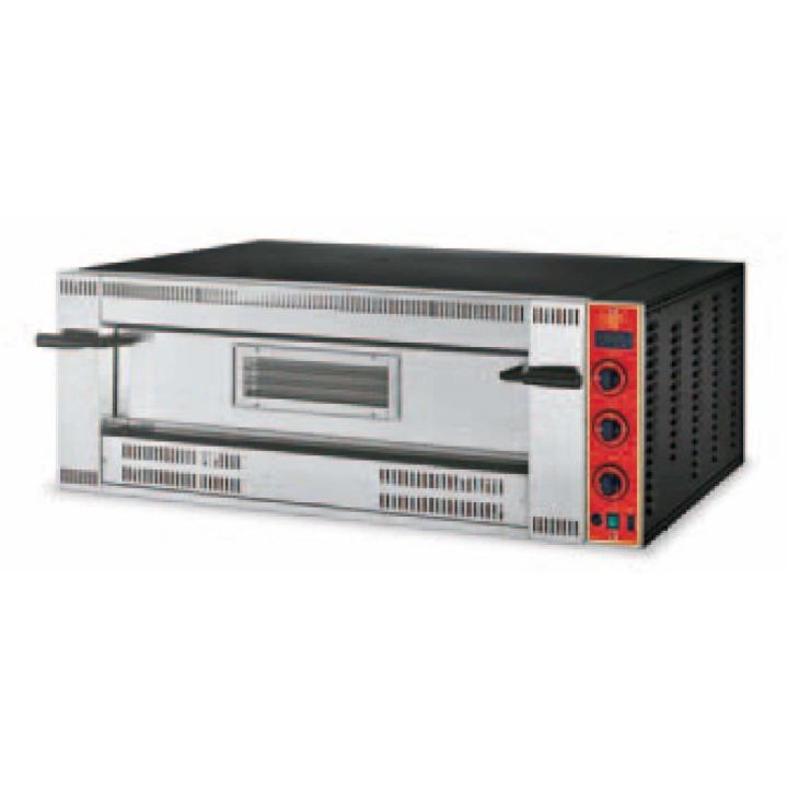 PROFESSIONELE PIZZA OVEN OP GAS, 1 X 9 PIZZA Ø 300 MM, MECHANISCHE BEDIENING VGA9-30 GGF