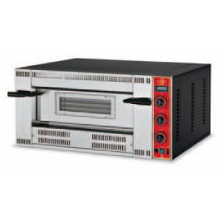 FOUR A PIZZA PROFESSIONNEL AU GAZ, 1 X 4 PIZZA Ø 350 MM, COMMANDES MECANIQUES VGA4-35 GGF