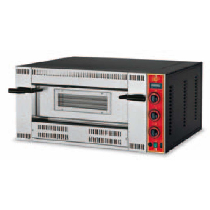 FOUR A PIZZA PROFESSIONNEL AU GAZ, 1 X 4 PIZZA Ø 300 MM, COMMANDES MECANIQUES VGA4-30 GGF