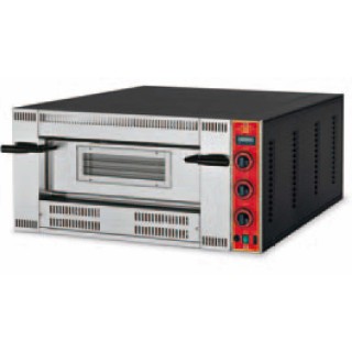PROFESSIONELE PIZZA OVEN OP GAS, 1 X 6 PIZZA Ø 350 MM, MECHANISCHE BEDIENING VGA6-35 GGF