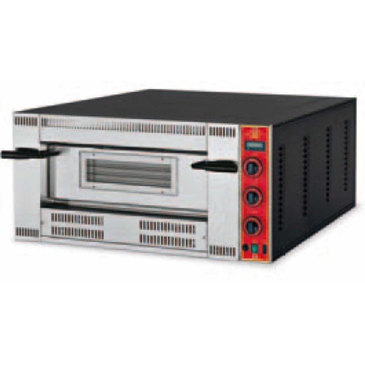 FOUR A PIZZA PROFESSIONNEL AU GAZ, 1 X 6 PIZZA Ø 350 MM, COMMANDES MECANIQUES VGA6-35 GGF
