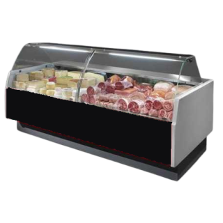 COMPTOIR VITRINE REFRIGERE VENTILE (P 895 MM), VITRES BOMBEES, L 1520 MM FMR0815VC TECNODOM