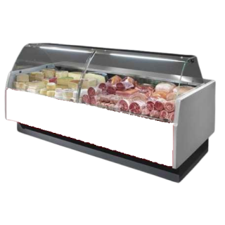 COMPTOIR VITRINE REFRIGERE VENTILE (P 1175 MM), VITRES BOMBEES, L 2960 MM FMR1030VC TECNODOM