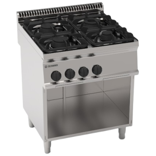 4 FEUX GAZ SUR ARMOIRE OUVERTE