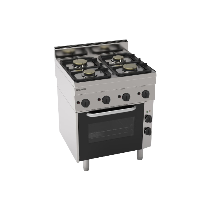 4 FEUX GAZ SUR FOUR ELECTRIQUE VENTILE