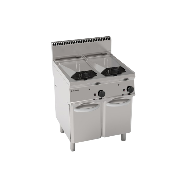 FRITEUSE GAZ 2 x 14 L SUR ARMOIRE FERMEE