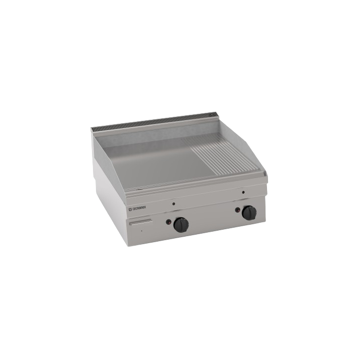 TOP FRY-TOP DOUBLE GAZ, 2/3 LISSE - 1/3 RAINURE