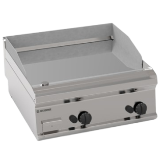 TOP FRY-TOP DOUBLE GAZ, LISSE CHROME